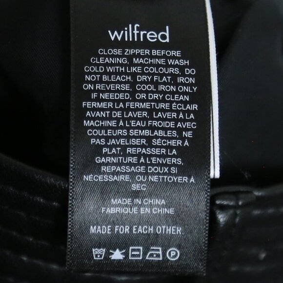 Aritzia Wilfred Funk Pants Black High Rise Gloss Vegan Leather Size 00 - Picture 6 of 9